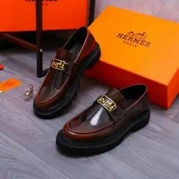 hermes cuir chaussures pour homme s_1231226